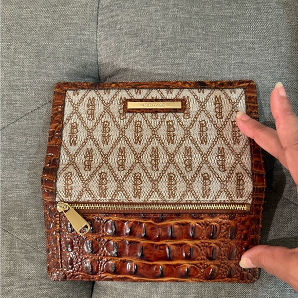 Brahmin Tan and Brown Satchel with Wallet - Picture 8 of 8